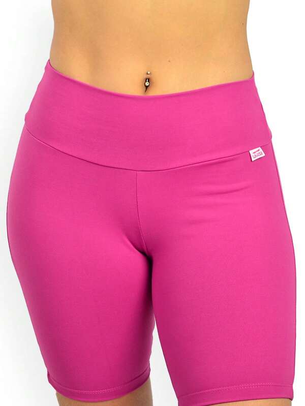 Bermuda de Poliamida Fitness Suplex Feminina Cintura Alta Para Academia - 1220