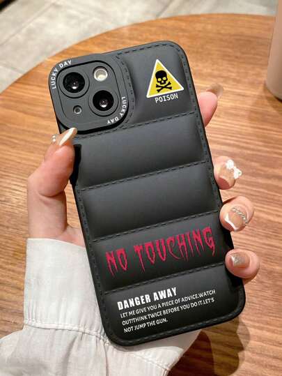 1pc Padded Jacket Inspired TPU Mobile Phone Protective Case, Dust Proof Phone Cover
