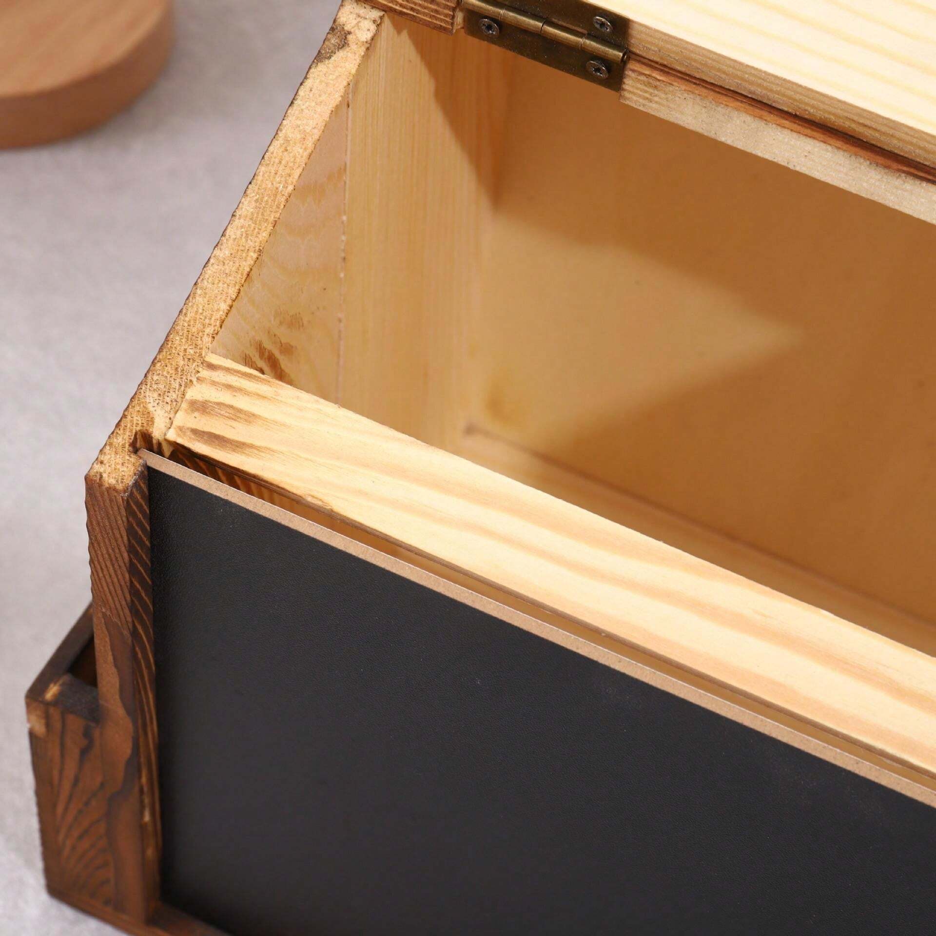 Writable Box.net Wooden Suggestion Box, Wall-Mounted Donation Box With Writable Surface ...