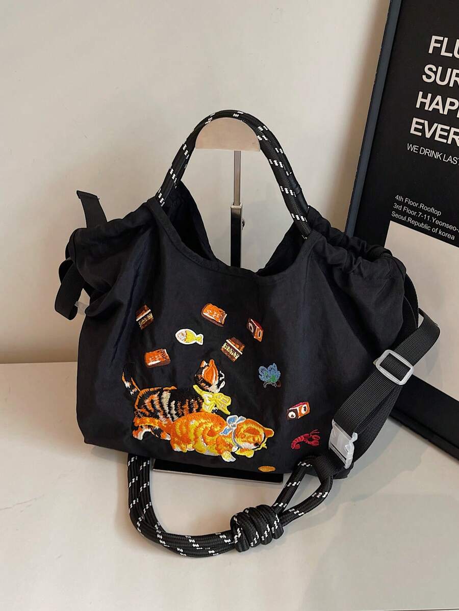 Ball&Chain 时尚女士可重复使用购物袋，适合休闲、旅行和海滩旅行