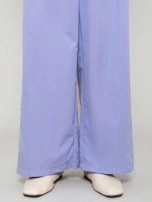 Conjunto casual de  2 piezas para dama en color solido - Lila Púrpura - Ver 8