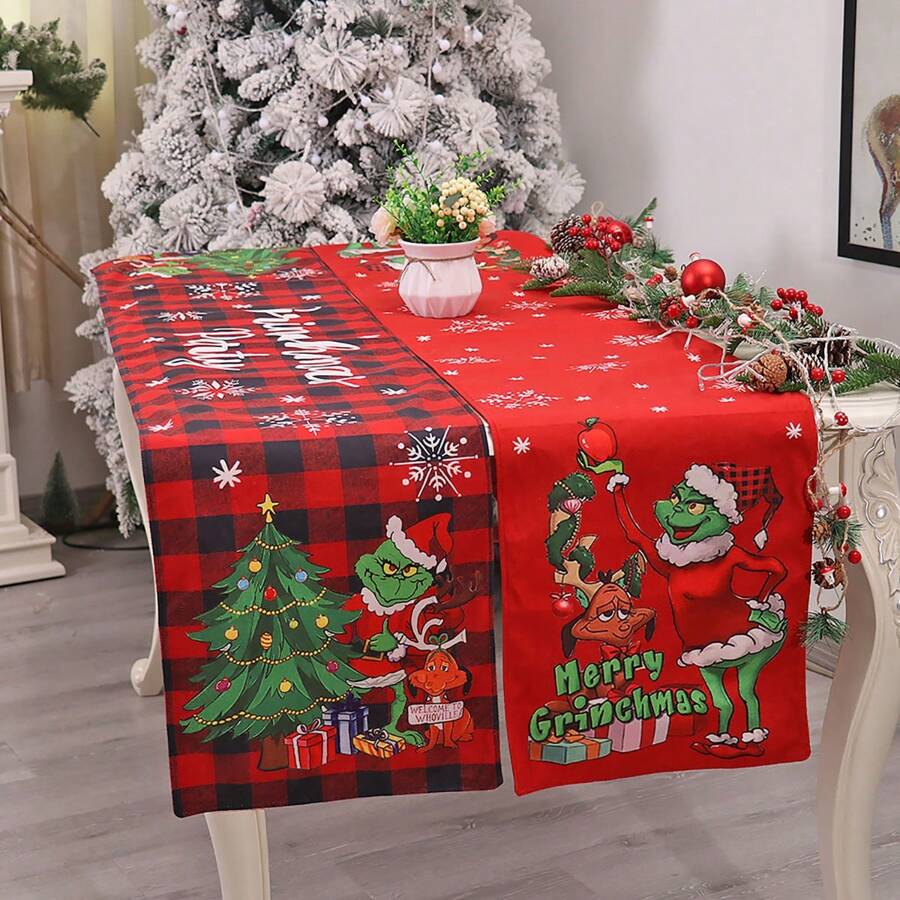 GRINCH Christmas Steal Christmas Desk Flag, Suitable For Christmas Tree