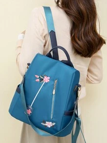 Fashion Women's Anti-Theft Backpack With Large Capacity, Suitable For Travel & Commute, School Backpack - Blue - View 7