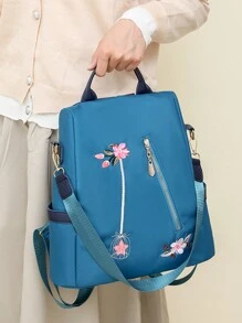 Fashion Women's Anti-Theft Backpack With Large Capacity, Suitable For Travel & Commute, School Backpack - Blue - View 5