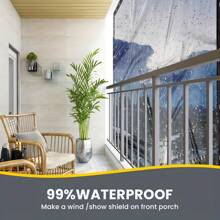 1 Pc Transparent Colorless Clear Tarpaulin Cover Garden Waterproof Garden Derco, Encrypted Cable Loop,Transparent PE Tarp With Grommets And 10 Meters Rope, Tarps Clear Heavy Duty, Waterproof Windproof, Tear-Resistant, With High Light Transmission Rainproof Outdoor Garden Cover For Patio, Chicken Coop, Porch Canopy & Camping