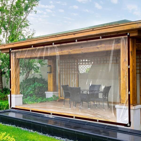 1 pezzo Telo di copertura da giardino trasparente e incolore, impermeabile, con loop cavi, telo in PE trasparente con occhielli e 10 metri di corda, teloni trasparenti resistenti, impermeabili e antivento, resistenti alla lacerazione, con elevata trasmissione della luce, copertura da esterno per patio, pollaio, gazebo e campeggio