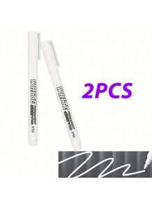 White Bullet-Shaped Permanent Marker, Quick Drying, Waterproof Oil-Based Paint Pen For Tire Painting, Marking, Signing, Student Use - Multicolor - View 11