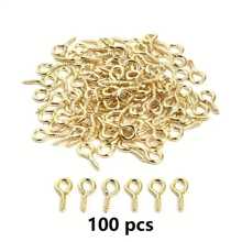 100/300/500/1000/2000 piezas Agujas de ojo mini multicolor, agujas de ojo, ganchos, ojetes, tornillos metálicos roscados, conectores de colgantes de joyería, suministros para hacer joyería DIY, 10mm/0.39 pulgadas