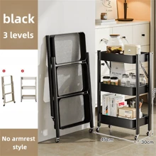 Foldable Kitchen Rack, Multifunctional Storage Rack, Vegetable Basket Organizer, Movable Baby Supplies Shelf, No Installation Required Kitchen Items Kitchen Accessories Kitchen Tools