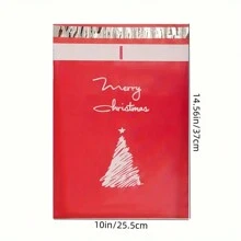10pcs/20pcs 10x14" Poly Mailers With Holiday Tree Design, Self-Seal Envelopes, In-Line Skate Wheel Type, Durable PP Material For Secure Shipping And Packaging