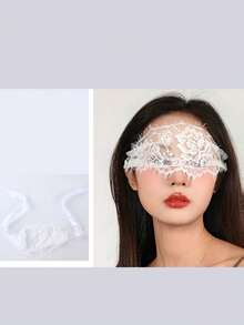 1 chiếc mặt nạ nửa mặt ren quyến rũ hình tiên nữ Mặt nạ mắt quyến rũ cho tiệc hóa trang Mạng che mặt - Nhiều màu - Xem 28