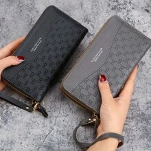 Fashionable Long Wallet, Zipper Credit Card Handbag And Card Bag