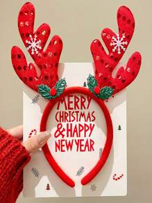 Shiny Sequins Christmas Headband - Lovely Fabric Hairband For Women, Suitable For Holiday Party And Gift - Multicolor - View 10