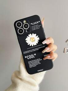 2 件/套标语、雏菊印花、数字 23 图案情侣手机壳，适用于 iPhone 和 Galaxy - 彩色 - 查看 4