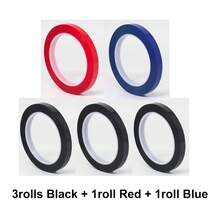 1/2/3/5 rollos de cinta adhesiva negra con cuadrícula para pizarra blanca de 3 mm de ancho, cinta gráfica autoadhesiva, cinta de líneas para presentaciones en el salón de clases y la oficina, 216 pies por rollo - Multicolor - Ver 20