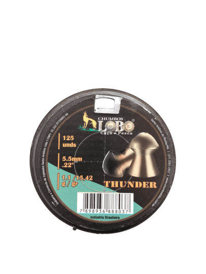 Chumbinho Para Carabina de Pressão 5.5 mm Thunder - Marca Lobo