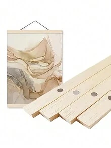 1 giá vẽ nghệ thuật bằng gỗ từ tính, áp phích ảnh treo tường vải canvas, gỗ mềm màu vàng cho trang trí phòng khách, bao gồm 1 khung áp phích từ tính, khung tranh cuộn treo từ tính bằng gỗ, cuộn treo trống bán buôn - Nhiều màu - Xem 22