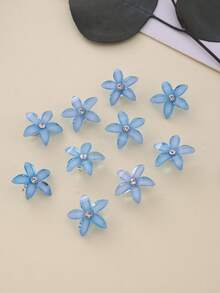 10 Cute Little Flower Hair Clips For Girls - Perfect For Parties And Holidays, Ideal For Gifts