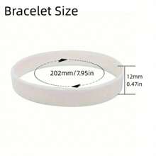 4-10pcs Motivational Silicone Bracelets, Suitable For Men And Women, Never Give Up Wristbands