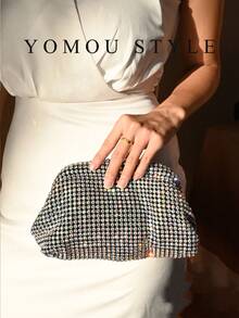 奢华 2024 女士晚装手拿包 - 适合派对、婚礼、晚宴/宴会和特殊场合。这款 Tready Bride 斜挎包采用水钻装饰，可完美搭配您的婚纱、礼服、舞会礼服、生日礼服或任何女士礼服派对 - 彩色 - 查看 3