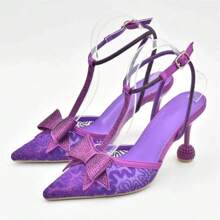 Shoes Arrival Shoe With Matching Bag Set Women's Pumps And Handbag For Wedding Party Prom Evening Combo - Gold - View 6