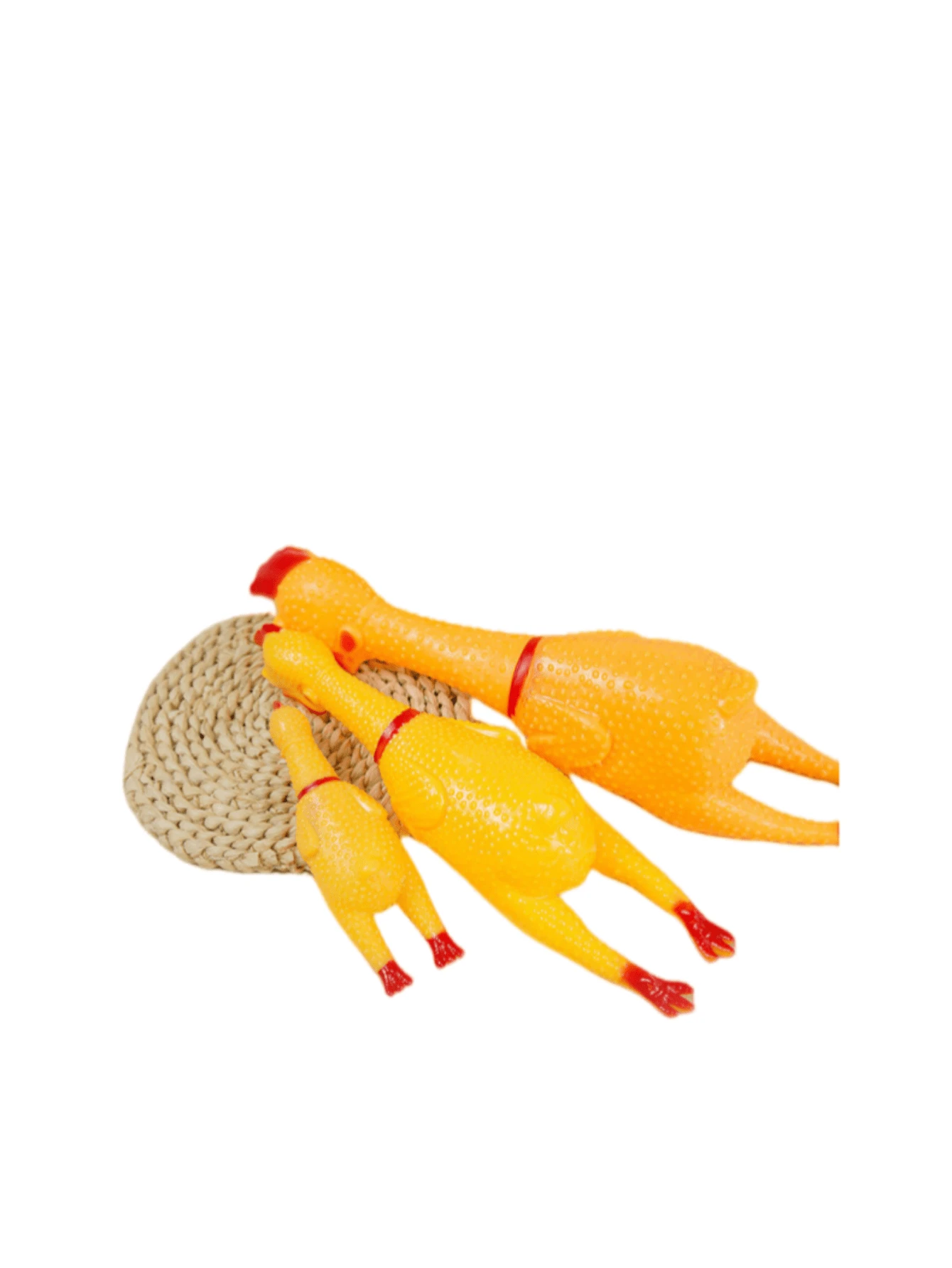 Pet Dog Cat Toy Screaming Chicken Rubber Squeaky Toy, Safe & Stress