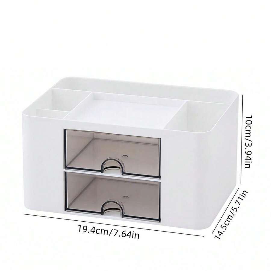 1pc Drawer Storage Box, Organizer For Stationery, Cosmetics, Makeup
