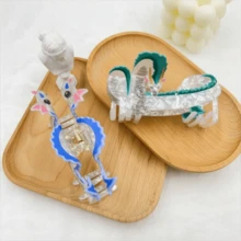 1 件亚克力爪龙时尚有趣卡通动物发夹，头后头饰带卷发配件 - 藍色 - 查看 4