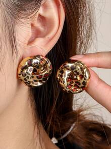 Họa tiết da báo Châu Âu và Mỹ mới, Hình học, Trái tim, Phụ kiện thời trang hình giọt nước, Thu/Đông - da báo - Xem 7