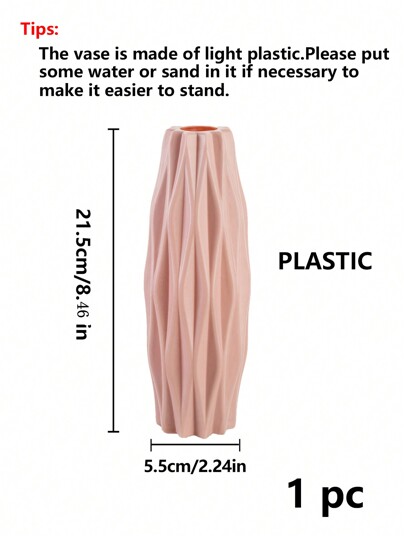 1PC Artificial Flowers Plastic Vase Wedding Room Home Hotel Event Flower Glass view 2