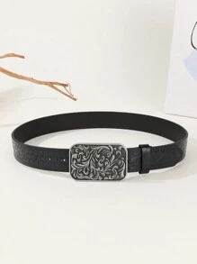 Cinturón casual vintage con hebilla de estilo vaquero occidental para hombres, moda coreana de verano, escuela