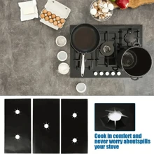 3 Stück wiederverwendbare Gasherd Brennerüberzüge, hitze- und ölbeständige Herdmattenbezüge, Anti-Verschmutzungs-Pads, Brennerkappen, Küchenzubehör (können zugeschnitten werden, bitte messen Sie die Größe vor dem Kauf)