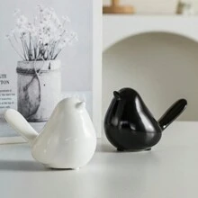 2 件北欧简约陶瓷鸟抽象装饰，家居装饰配件，生日/毕业派对礼物，返校/情人节/万圣节/圣诞节 - 白色 - 查看 11