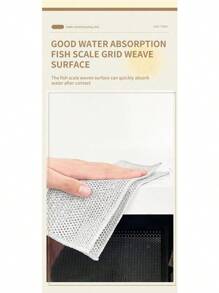 5pz Paño De Limpieza 12 cm, Malla De Alambre Plateada Antirrayas Para Húmedo Y Seco, Trapos Reutilizables Para Lavar Platos, Toallas De Cocina, Lavado De Platos, Fregaderos, Encimeras, Superficies De Cocinas, Herramientas De Limpieza.