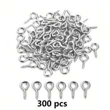 100/300/500/1000/2000 piezas Agujas de ojo mini multicolor, agujas de ojo, ganchos, ojetes, tornillos metálicos roscados, conectores de colgantes de joyería, suministros para hacer joyería DIY, 10mm/0.39 pulgadas