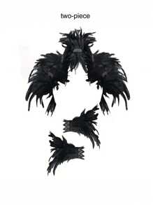 1/2pcs. Festive Christmas Party Dance Gothic Feather Vest Cape Cape Costume Show Chicken Feather Accessory Cape Cape