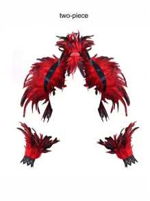 1/2pcs. Festive Christmas Party Dance Gothic Feather Vest Cape Cape Costume Show Chicken Feather Accessory Cape Cape