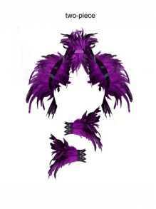 1/2pcs. Festive Christmas Party Dance Gothic Feather Vest Cape Cape Costume Show Chicken Feather Accessory Cape Cape