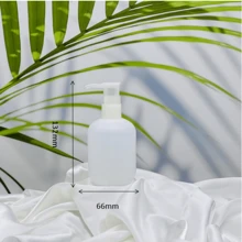 2 个 250 毫升透明瓶，适用于洗发水、润肤露、护发素补充装 回到学校 - 白色 - 查看 1