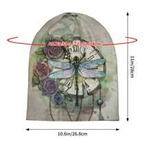 1 件女士蜻蜓图案无檐帽，适合日常户外佩戴