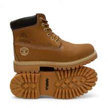 BOTA USO CASUAL ESTILO TIMBER LAND PIEL GENUINA NOBUK SUELA GRABADA DE HULE MASIZO - Camel - Ver 2