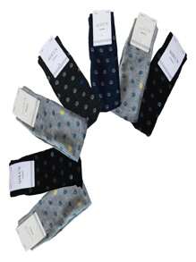 12 pares de calcetas de caballero multicolor diseño de rombos grandes colores lisos - Gris - Ver 3