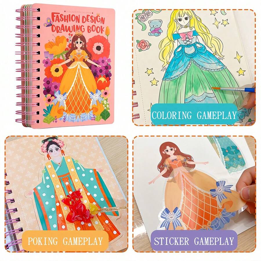 Kids Montessori 3 In 1 Creative Princess Dress Up Toys Educational