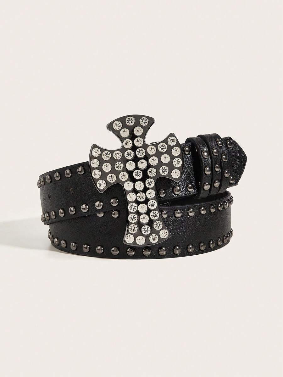 1 条 Cross Y2k 时尚女士腰带，适合圣诞派对和聚会的日常佩戴 - 多色 - 查看 1