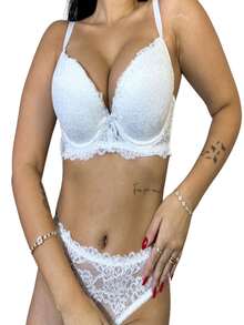 ZD IMPORTED ARUNA LACE SET LUXURY ASSORTED COLORS - 白色 - 查看 3