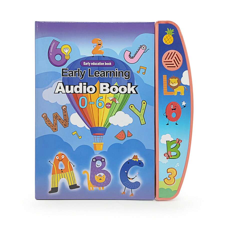 Englische E-Book Sprechbücher zum Lesen mit dem Finger für Kinder, Bildungsspielzeug. Inhalt umfasst: Englisches Buchstaben, Zahlen, Früchte, Tiere, Fahrzeuge, Beziehungen, Instrumente, Musik, Kinderreime. Benötigt 3 AA-Batterien (nicht enthalten)
