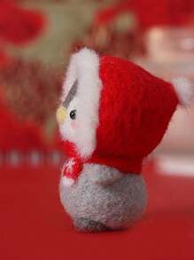 1 套适合初学者的羊毛针毡套件，带圣诞帽的企鹅，用于 DIY 艺术工艺品的针毡套件，DIY 材料包自制礼物送给朋友和家人 - 彩色 - 查看 5