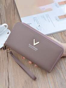 Nuevo monedero de mujer de estilo medium - Bolso de embrague de moda con cremallera doble capa para teléfono móvil - Regalo/presente para mujer - Monedero largo, cartera, monedero de muñeca