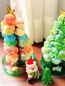 Magical Growing Christmas Tree - Water Activated Crystal Paper Christmas Tree For People - Perfect Holiday Decorations And Gifts For All Seasons - Multicolor - View 3