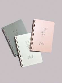 1pc Fashionable Minimalist Macaron Color A5 Spiral Notebook, Smooth Writing, Business Office Memo Pad, Daily Planner, Personal Diary, Back To School